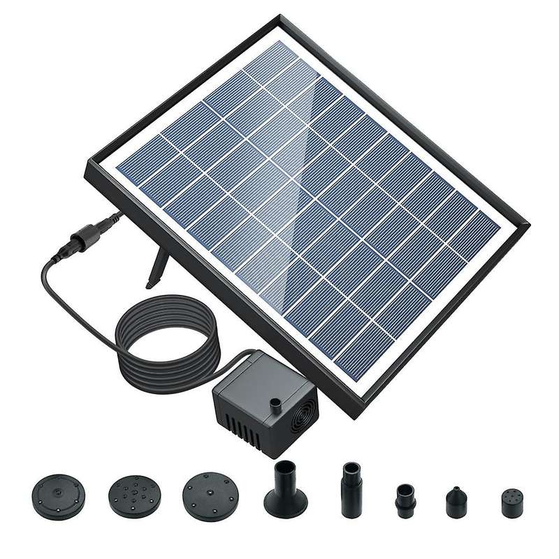 10v / 5w Solar Fountain Pump with Built-in 1500mah Battery