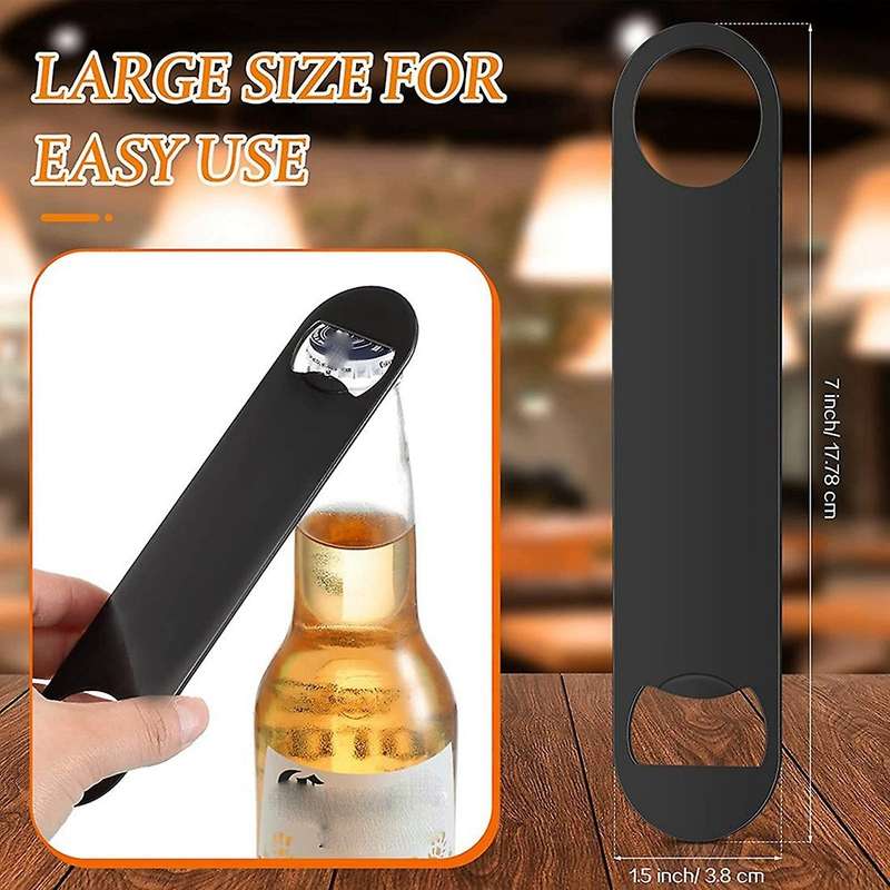 20 Pack Flat Bottle Opener Beer Cap Bottle Opener Bar Blade, Black