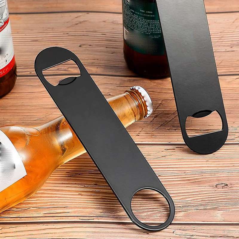 20 Pack Flat Bottle Opener Beer Cap Bottle Opener Bar Blade, Black