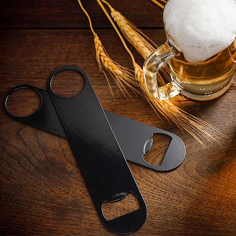 20 Pack Flat Bottle Opener Beer Cap Bottle Opener Bar Blade, Black