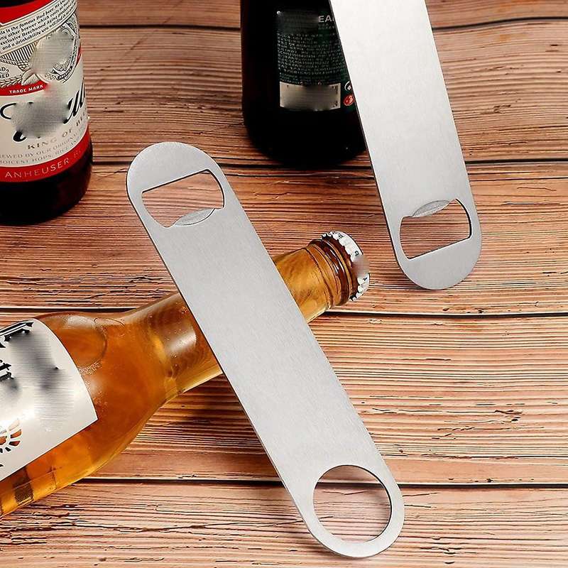 20 Pack Flat Bottle Opener Beer Cap Bottle Opener Bar Blade, Silver