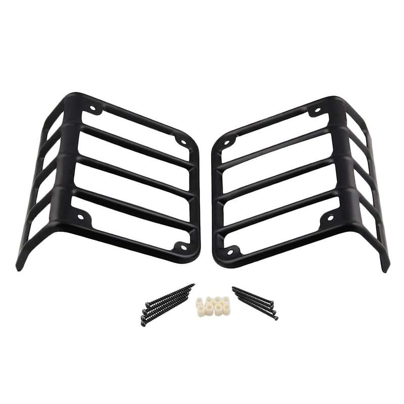 Rear Tail Light Guards Fit for Jeep Wrangler Jk Matte 07-17(pair)