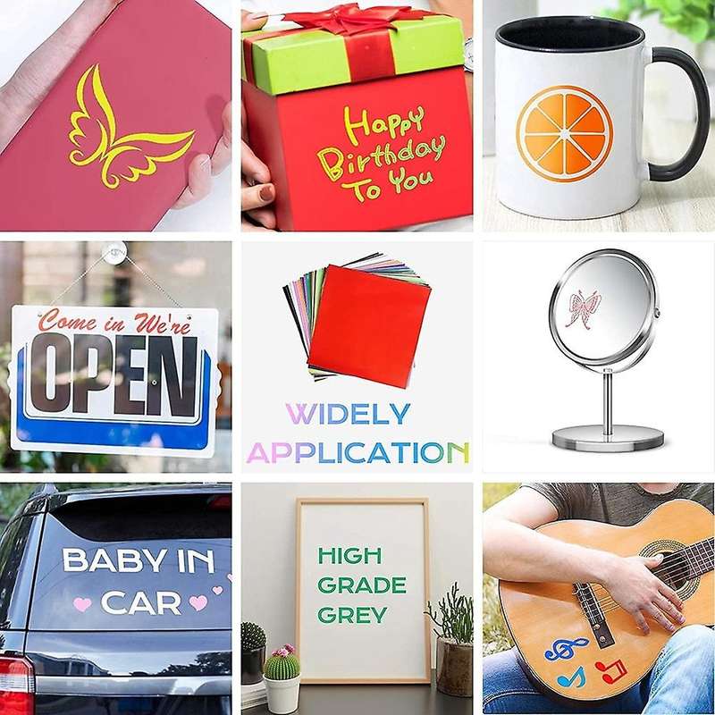 Permanent Vinyl for Cricut 58 Pack (30 Assorted Colors 12inchx12inch)