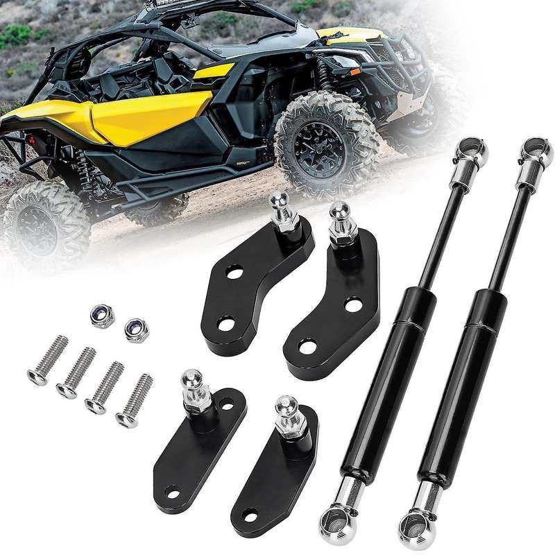 Set Aluminum Anodized Door Opener Kits for Can-am Maverick X3 Black