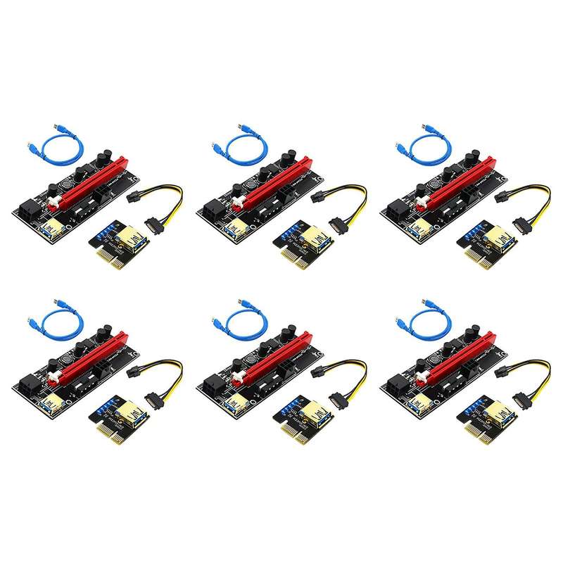 009s Plus Pci-e 1x to 16x Extender Adapter for Btc Miner(6 Pcs)