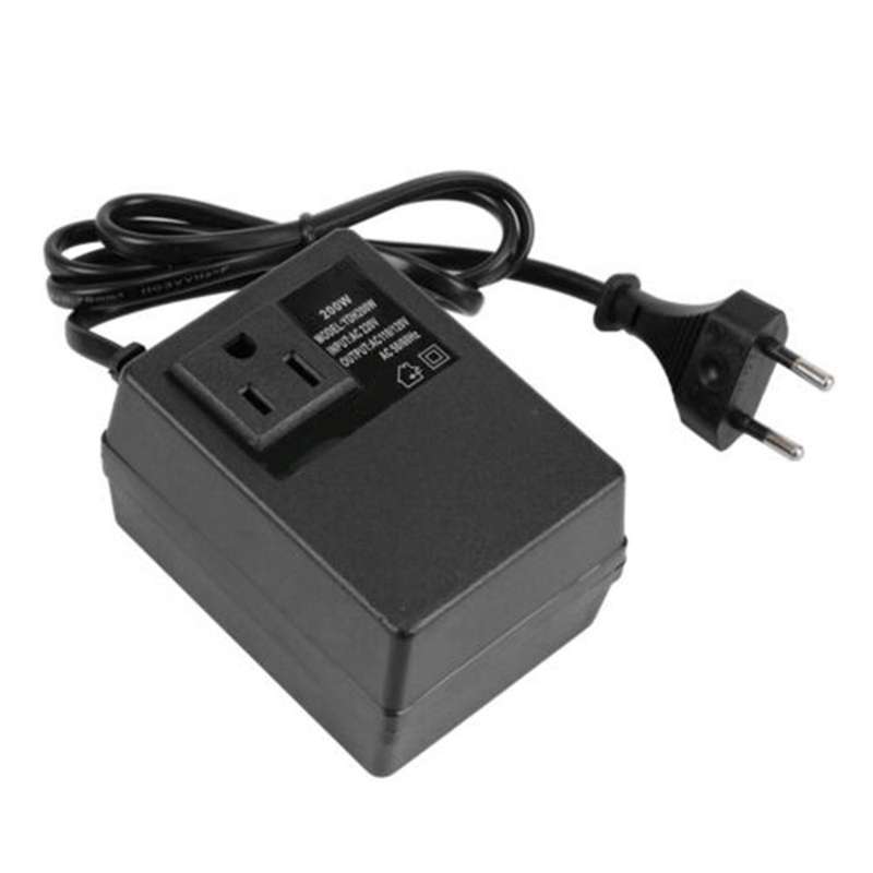 200w Voltage Converter Transformer 220v to 110v Eu Plug Adapter