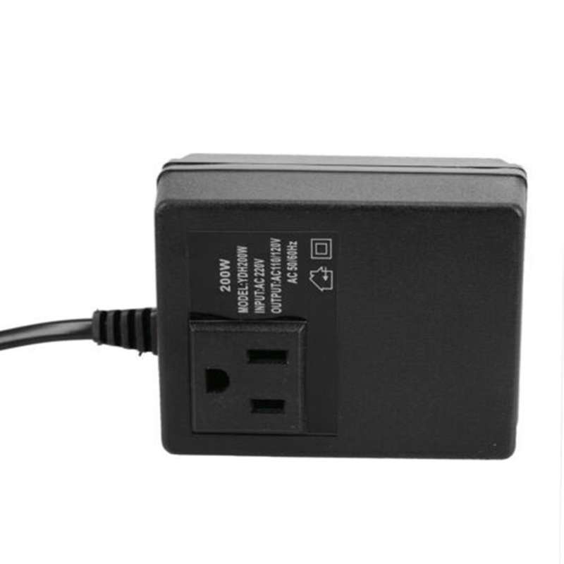 200w Voltage Converter Transformer 220v to 110v Eu Plug Adapter