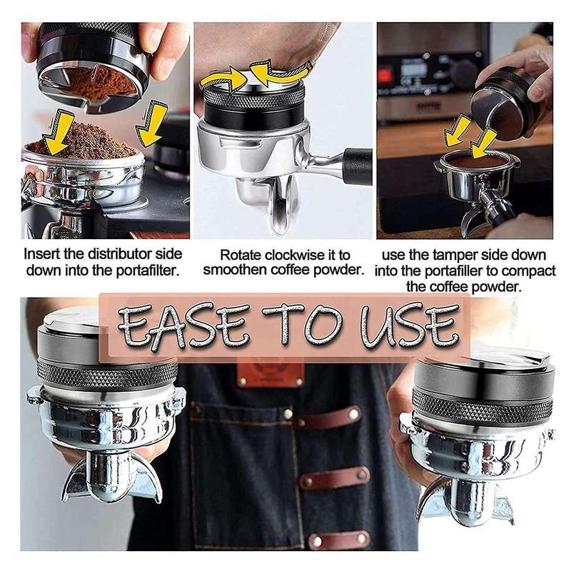 58mm Tamper and Coffee Distributor, for 58mm Breville Portafilter