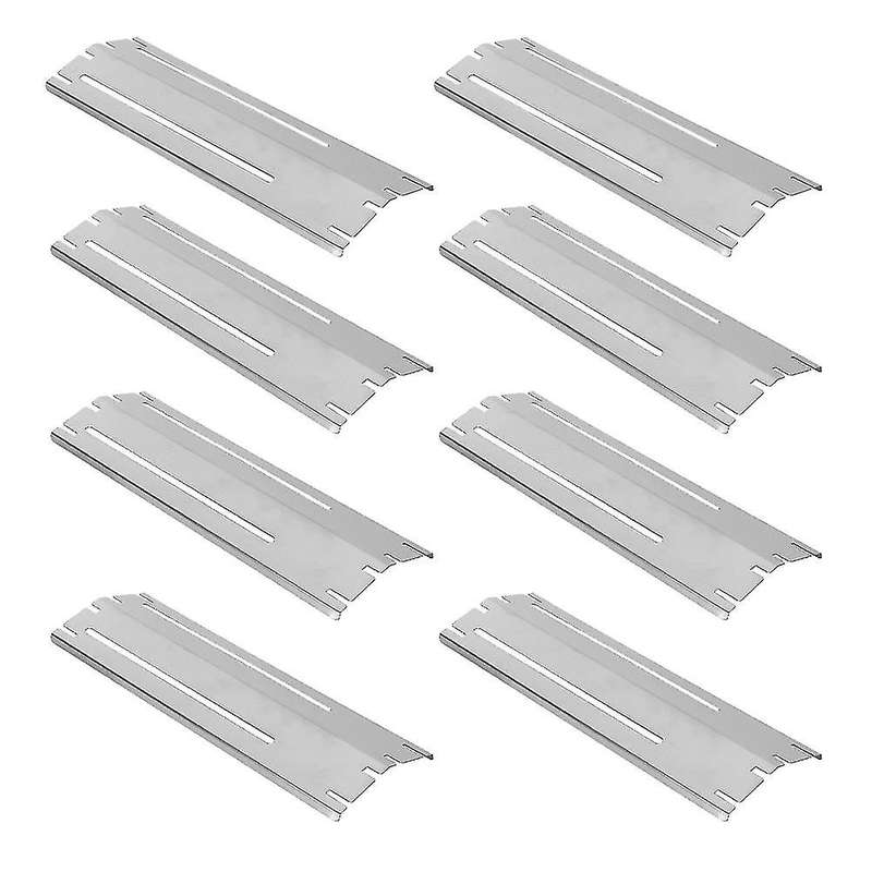 4pcs Stainless Steel Barbecue Heat Plate for Gas Grill Cover-silver