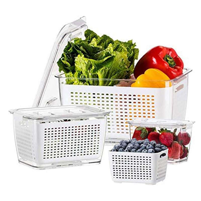 3-piece Fresh-keeping Container, Vegetable Storage Container