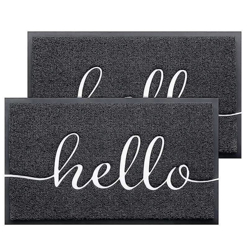 2-pack Door Mat Indoor Outdoor Doormat Multiple-use Mats (hello)