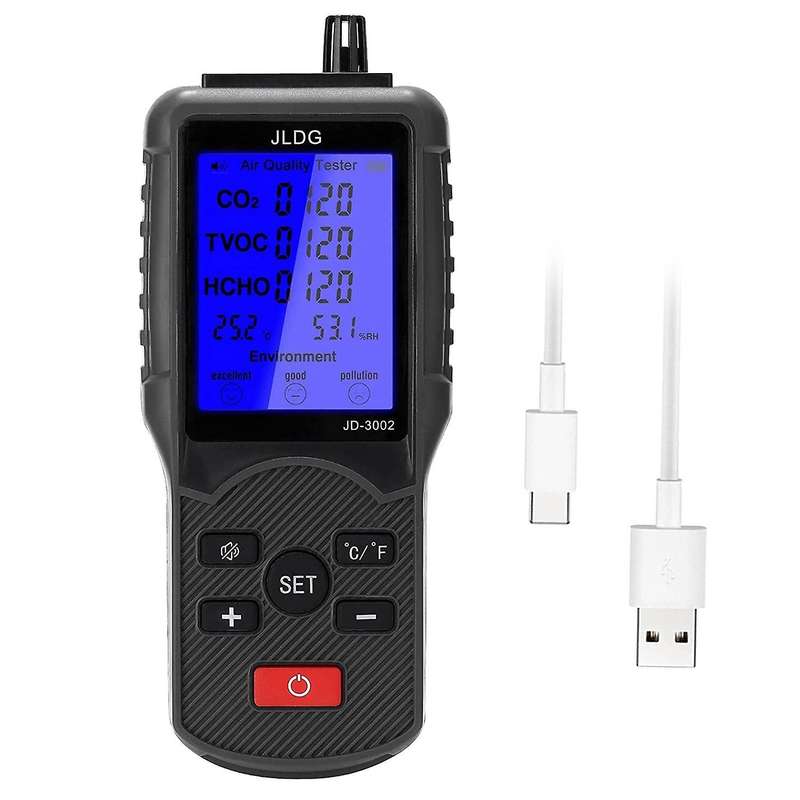Multifunctional Air Quality Tester Tvoc Co2 Meter Temperature