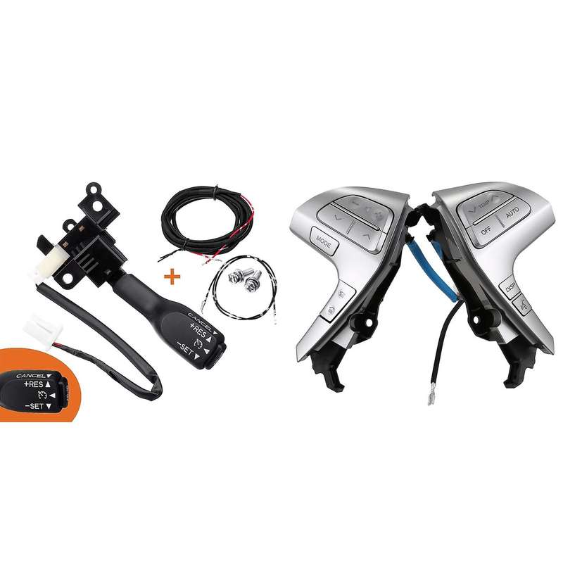 84250-0e120 Steering Wheel Control Switch for Toyota Camry(silver)