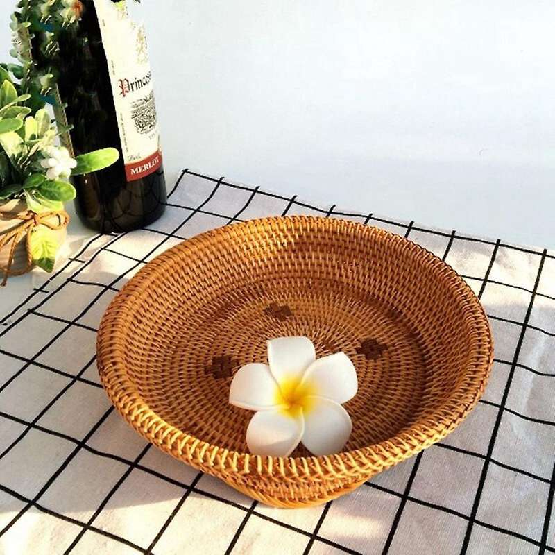 Hand-woven Rattan Basket Fruit Tea Snack Bread Basket