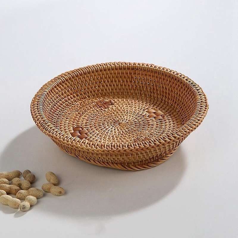 Hand-woven Rattan Basket Fruit Tea Snack Bread Basket
