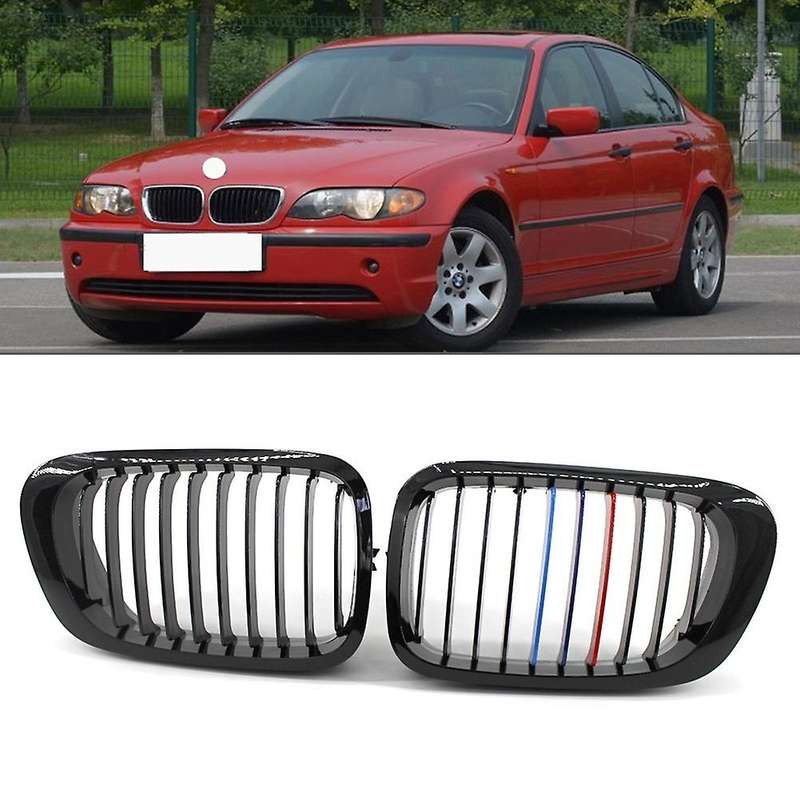 Glossy Black Front Hood Kidney Grill For-bmw E46 3 Series 1998-2001
