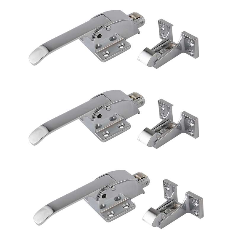 Stainles Steel Spring Loaded Walk In Freezer Cooler Door Handle Latch