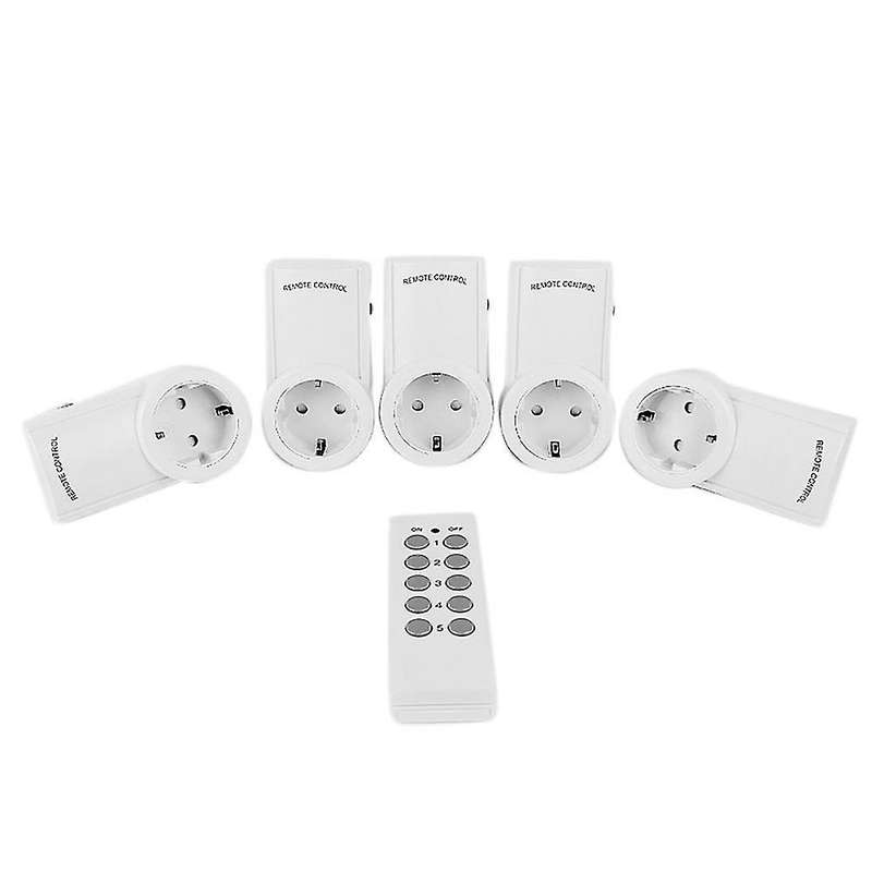 One Drag Five Wireless Remote Control Smart Electrical Switch Eu Plug
