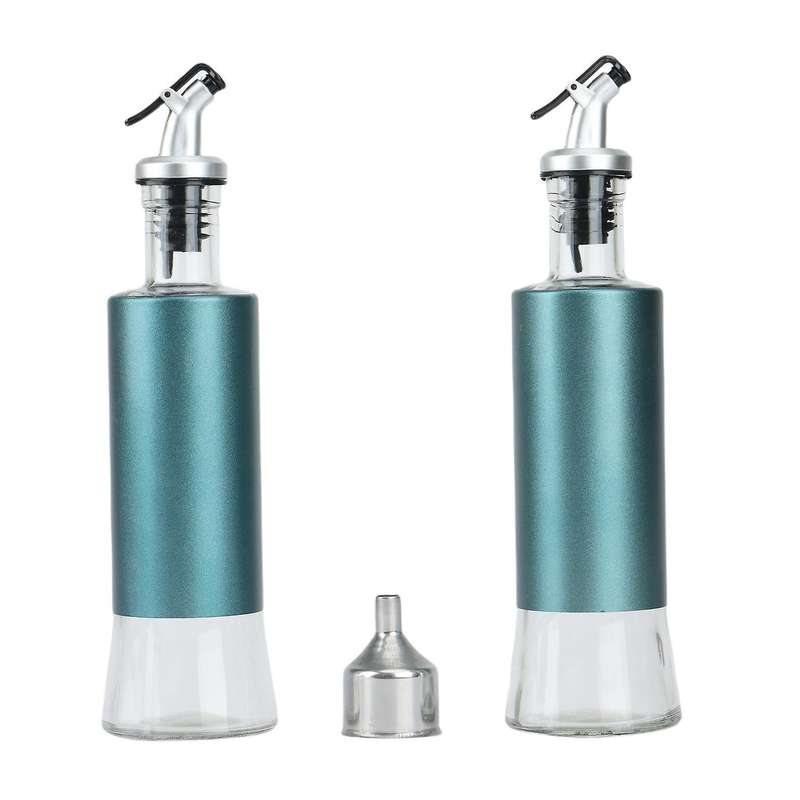 4pcs 300ml Vinegar Sauce Boat Olive Oil Bottle Glass Liquor Dispenser