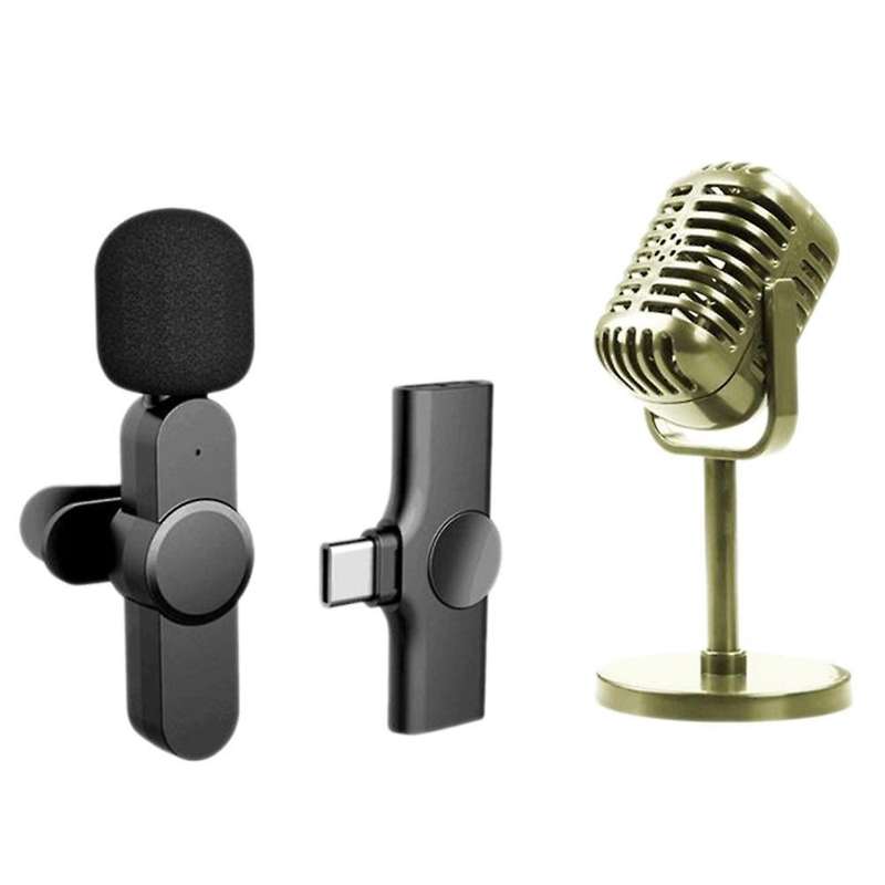 Type-c Wireless Lavalier Microphone for Youtube Facebook Live Stream