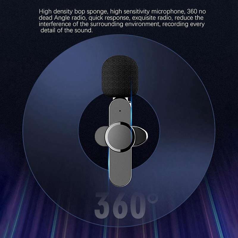 Type-c Wireless Lavalier Microphone for Youtube Facebook Live Stream