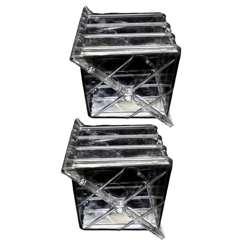 2x Big Size Plastic Clear Heart Square Watermelon Fruit Growth Mould
