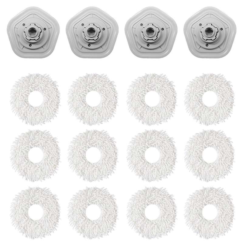 16pcs Mop Cloth & Rag Stents Replacement for Dreame Bot W10 W10pro