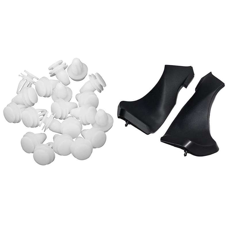 20 Pcs Car White Rivet Door Trim Clips Fastener