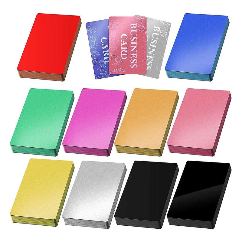Engraving Blanks 10 Colors Aluminum Sheet Business Card Blanks