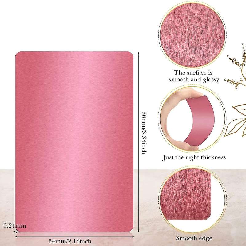 Engraving Blanks 10 Colors Aluminum Sheet Business Card Blanks