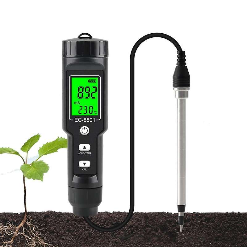 Soil Ec Tester Tools Potted Plants Gardening Agriculture Backlight