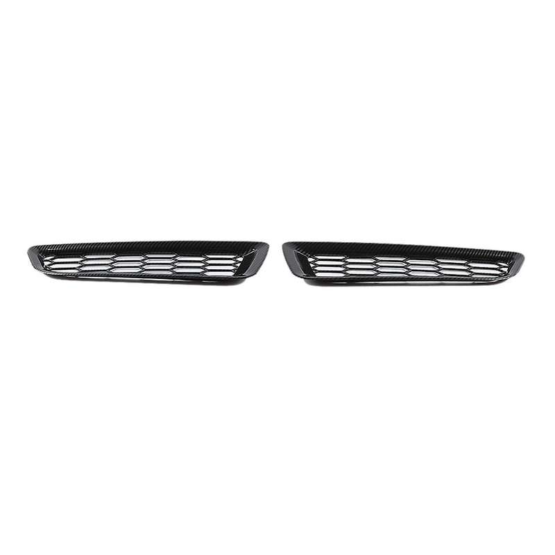 Front Bumper Decoration Cover Trim Sticker, Abs Carbon Fiber