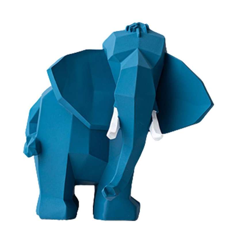 Geometry Elephant Figurine Resin for Home Office Hotel Decoration L