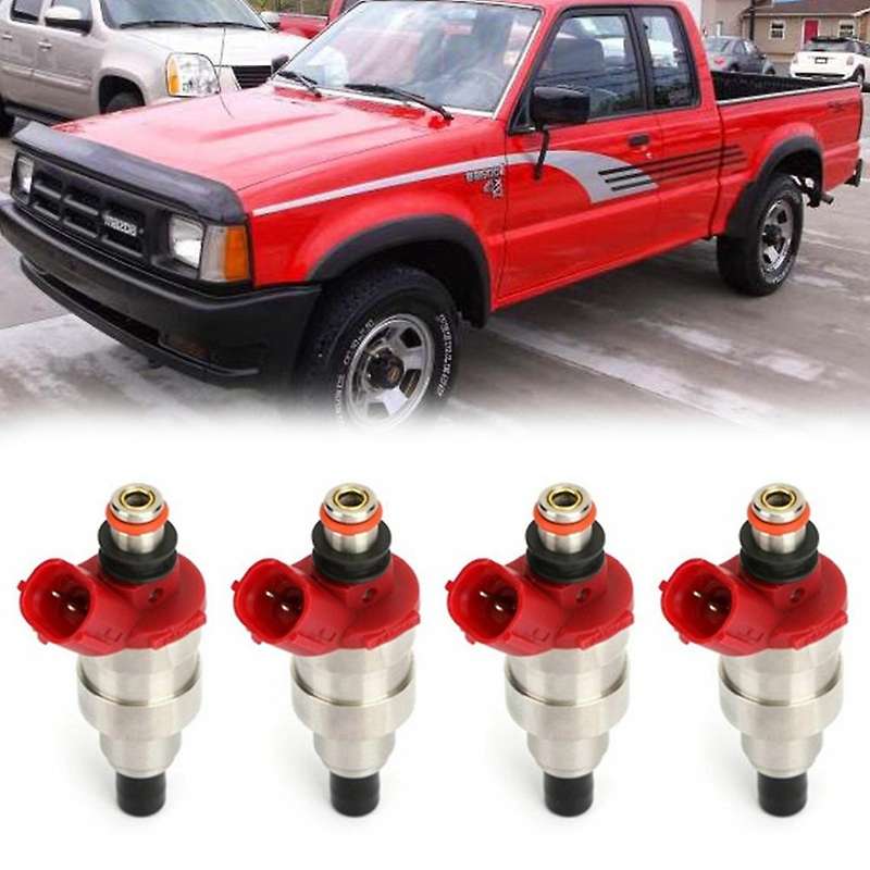 4pcs Car Fuel Injector Nozzle G60913250 for 1990-1994 Mazda B2600