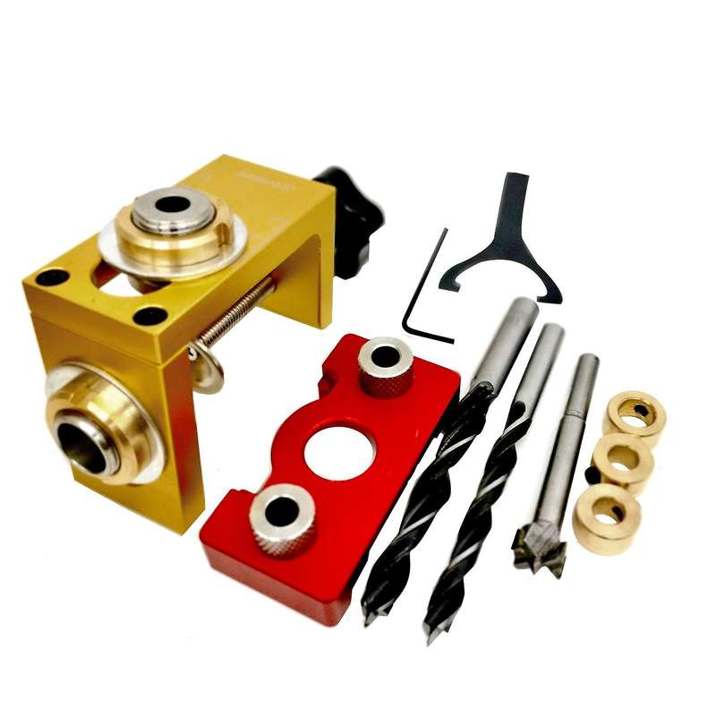 3 In 1 Dowel Jig Aluminum Alloy Pocket Hole Jig,set B