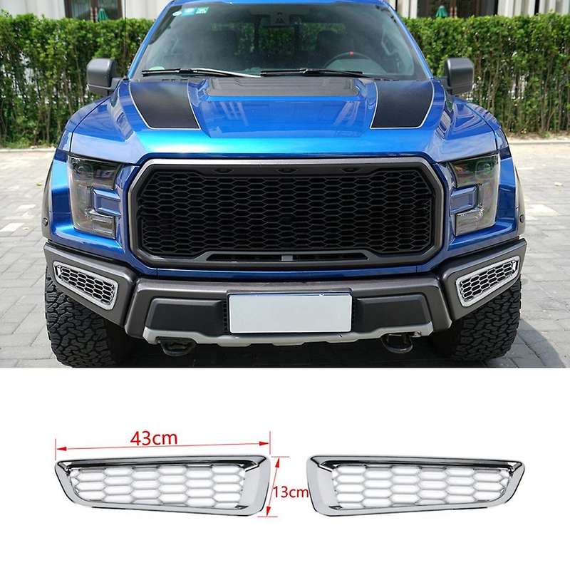 Front Bumper Decoration Cover Trim Sticker, Abs Silver