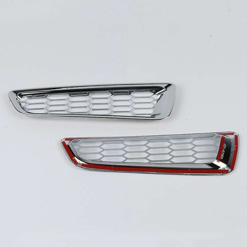 Front Bumper Decoration Cover Trim Sticker, Abs Silver
