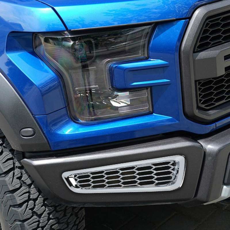 Front Bumper Decoration Cover Trim Sticker, Abs Silver