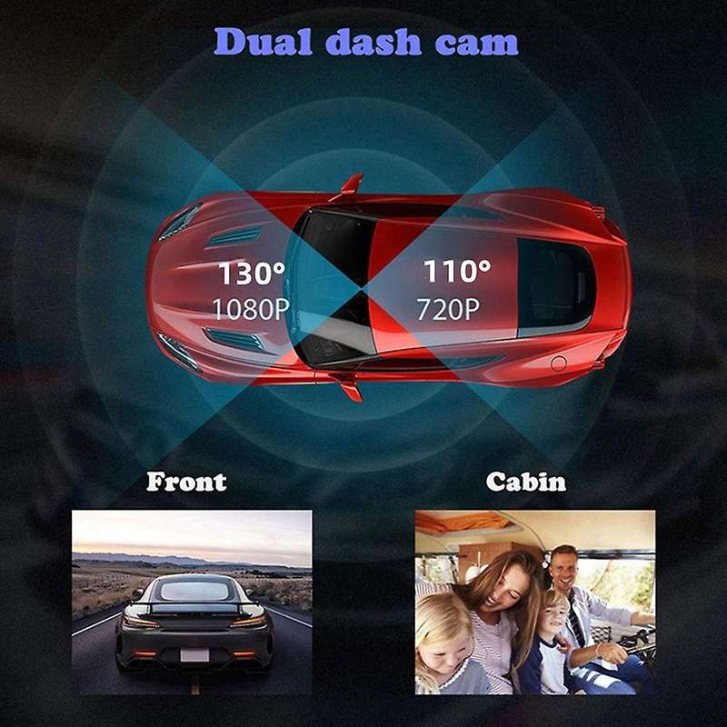 3 Channel Dash Camfor Car, 1080p Dash Camera Three Way Car Camera