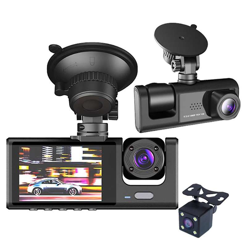 3 Channel Dash Camfor Car, 1080p Dash Camera Three Way Car Camera