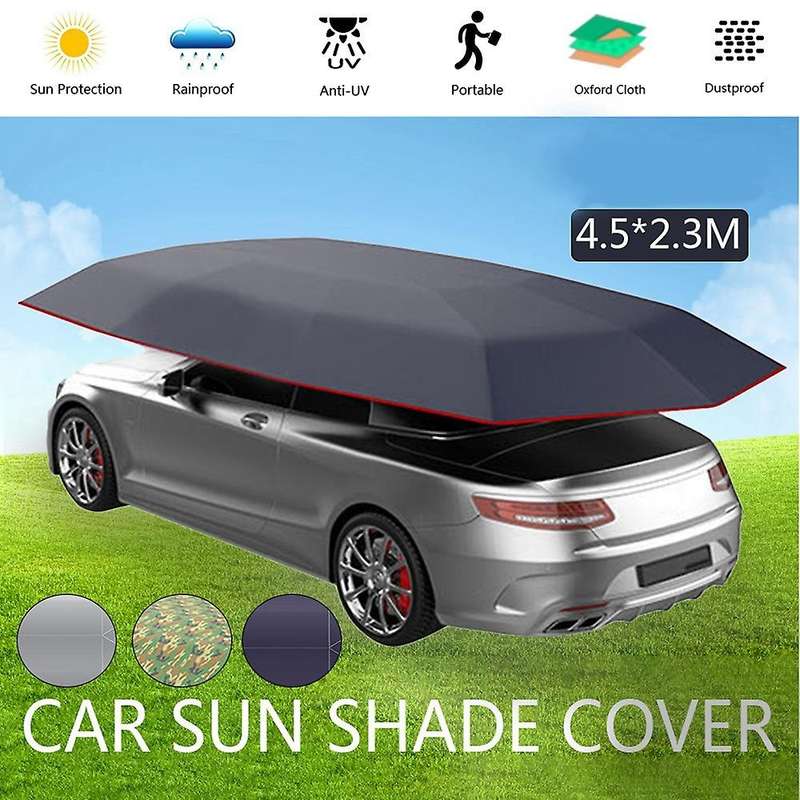 4.5x2.3m Car Sun Shade Oxford Polyester Covers without Bracket Silver