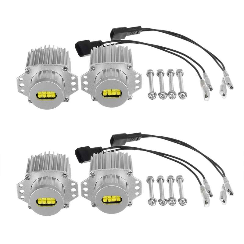 2pcs Angel Eyes Canbus 80w Led Headlight Marker Light Bulbs White