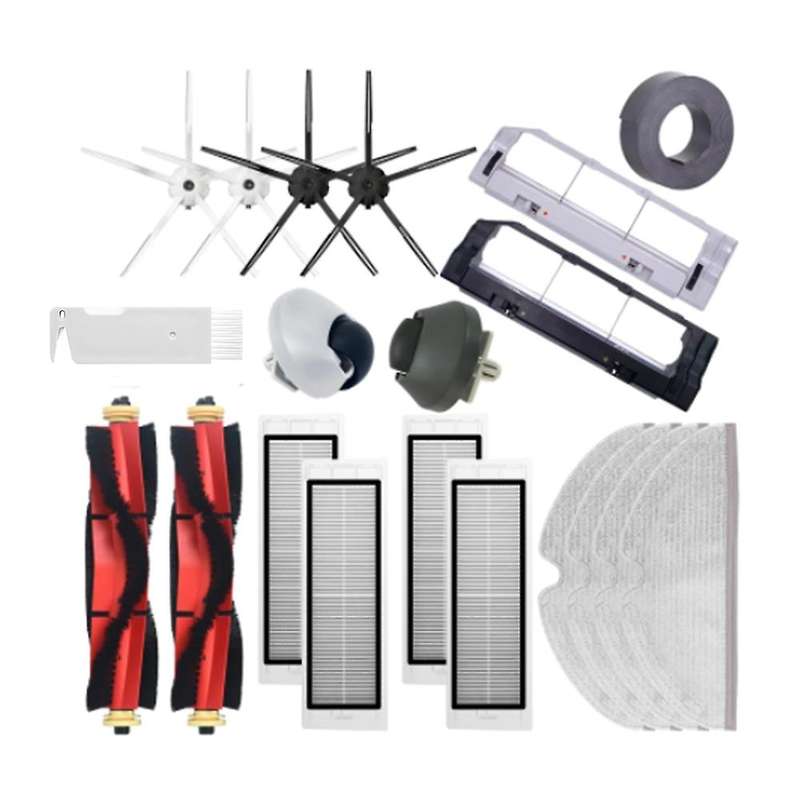 For Xiaomi Mop Cloth Hepa Filter Side / Main Brush Cover Spare Parts