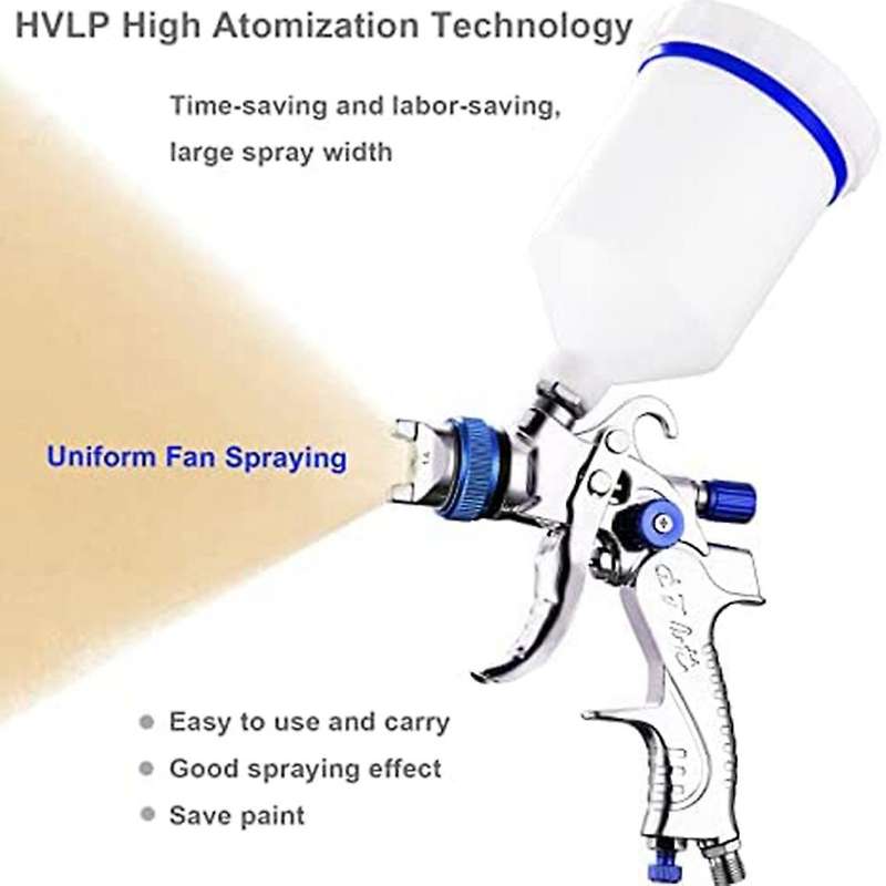 Hvlp Paint Spray Set 1.4mm 1.7mm 2.0mm Metal Nozzle