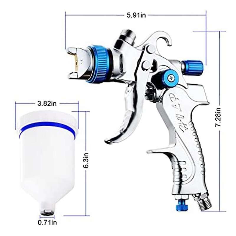 Hvlp Paint Spray Set 1.4mm 1.7mm 2.0mm Metal Nozzle