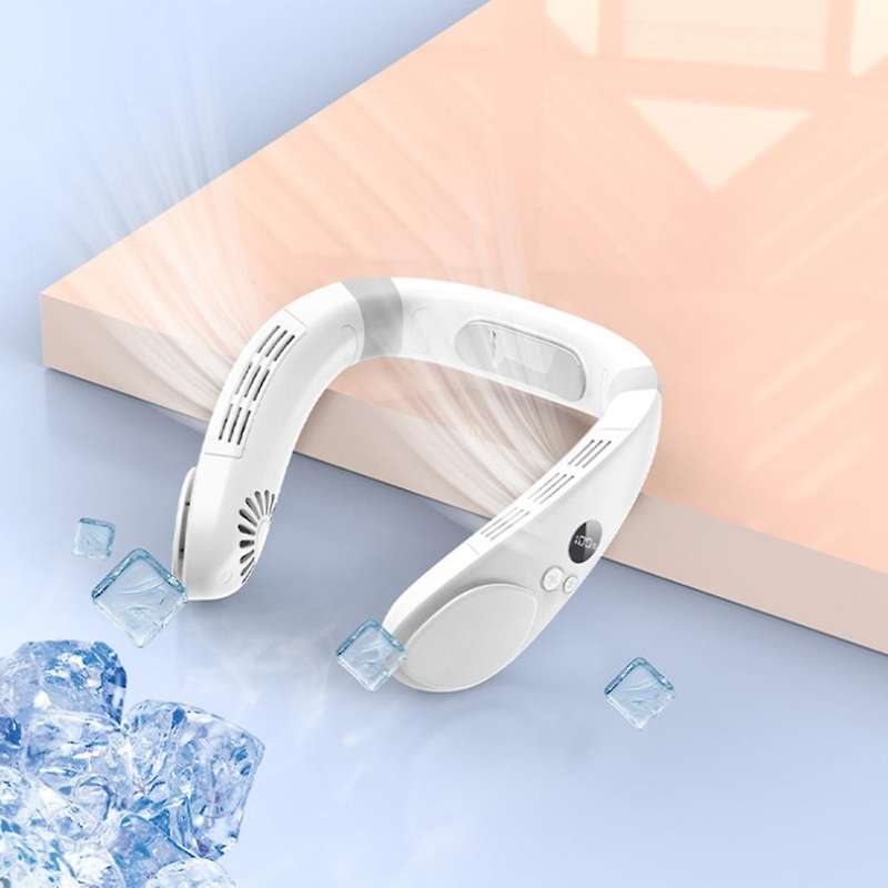 Portable Neck Fan Portable Air Conditioning Electric Fan Sports White