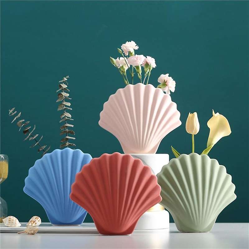 Ceramic Flower Pot Ornaments Desktop Flower Vase Decorative-d