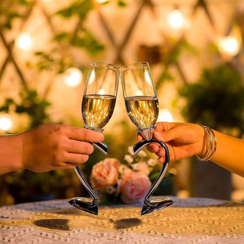Wedding Champagne Glasses for Bride and Groom Champagne Glasses B