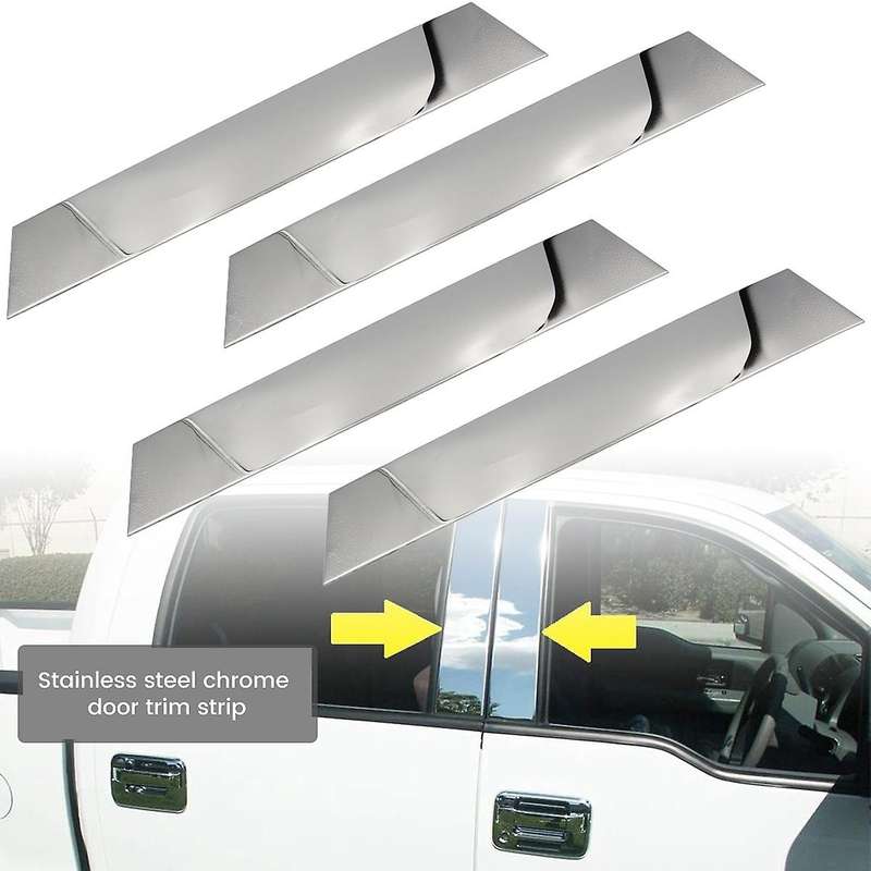 4pcs Car Window Pillar Post Cover for 2004-2014 F-150 Super/supercrew