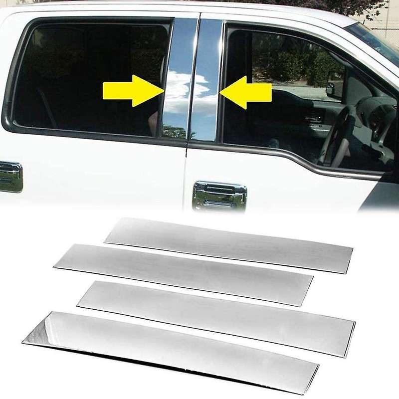 4pcs Car Window Pillar Post Cover for 2004-2014 F-150 Super/supercrew